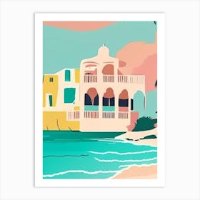 Cayo Santa Maria Cuba Muted Pastel Tropical Destination Art Print