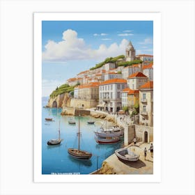 Portugal, Atlantic Ocean beach. Art Print