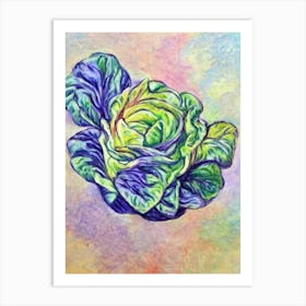 Lettuce 3 Fauvist vegetable Art Print