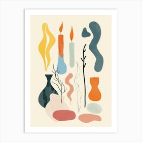 Cute Abstract Objects Collection 10 Art Print