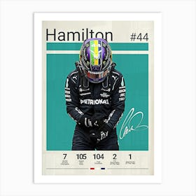 Lewis Hamilton 5 Art Print