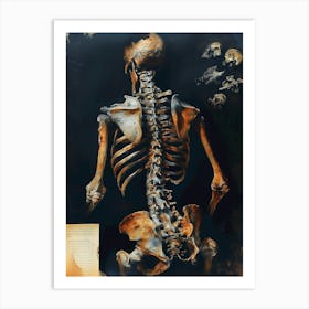 Skeleton anatomy biology art Art Print