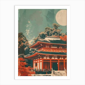 Kamakura S Tsurugaoka Hachimangu Shrine Japan Mid Century Modern 4 Art Print