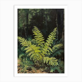 Tassel Fern Painting 1 Art Print