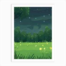 Night In The Forest 8 Art Print