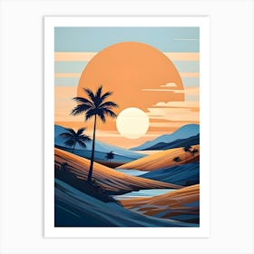 Sunset In The Desert 28 Art Print