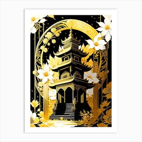 Gold Pagoda Art Print