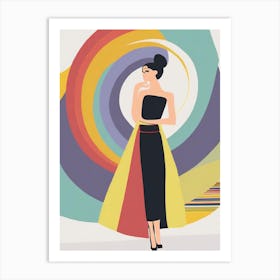 Woman In A Dress 1 Art Print