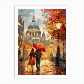 London Couple Art Print