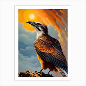 Bird Perched On A Branch 1 Art Print