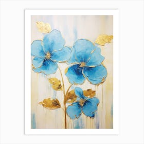 Blue Flowers 37 Art Print