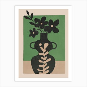 Floral Silhouette 2 Art Print