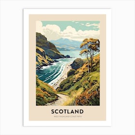 West Highland Coast Path Scotland 3 Vintage Hiking Travel Poster Art Print