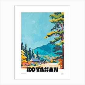 Mount Koya Koyasan 1 Colourful Illustration Poster Art Print