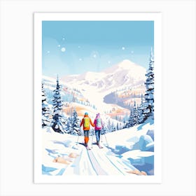 Courchevel   France, Ski Resort Illustration 1 Art Print
