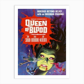 Queen Of Blood, Horror Movie Poster Art Print