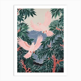 Vintage Japanese Inspired Bird Print Partridge 2 Art Print