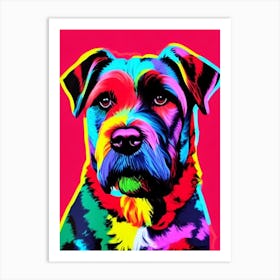 Black Russian Terrier Andy Warhol Style Dog Art Print