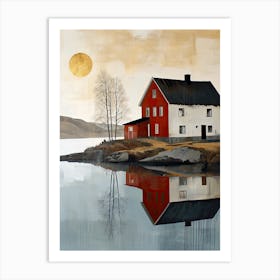 House By The Lake, Stockholm Art Print