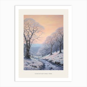 Dreamy Winter National Park Poster  Exmoor National Park England 3 Art Print