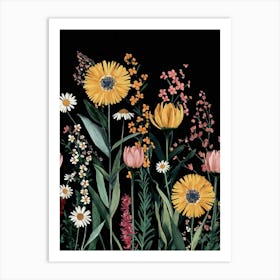 Wildflowers Wallpaper Art Print