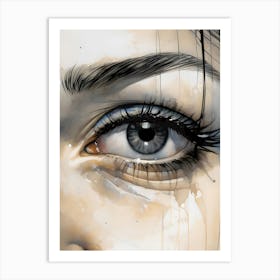 I Put An Eye On You Series: Susan's Eye Watercolor Painting Art Print