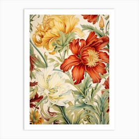 Floral Wallpaper 39 Art Print