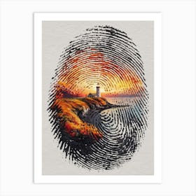 Fingerprint Painting Art Print