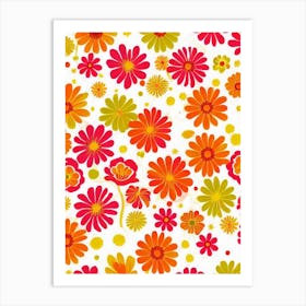 Anemone Floral Print Warm Tones1 Flower Art Print