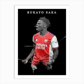 Bukayo Saka Arsenal Art Print