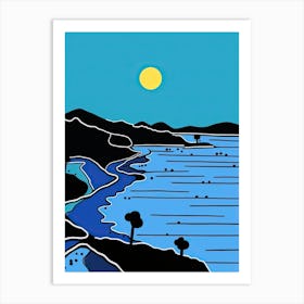 Minimal Design Style Of Sardinia, Italy 2 Art Print