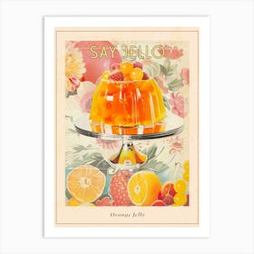 Orange Jelly Retro Collage 4 Poster Art Print