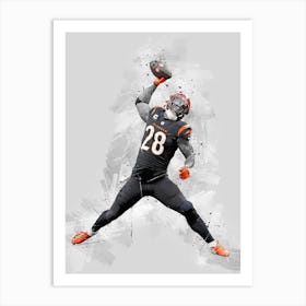 Joe Mixon Cincinnati Bengals Art Print