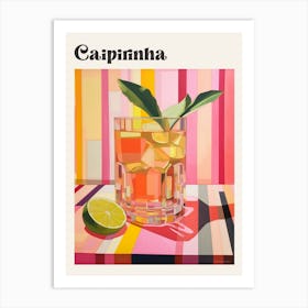 Caipirinha 2 Retro Cocktail Poster Art Print