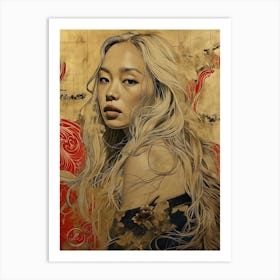 Asian Blond Girl Art Print