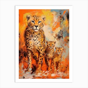 Cheetah Abstract Painting 3 Art Print