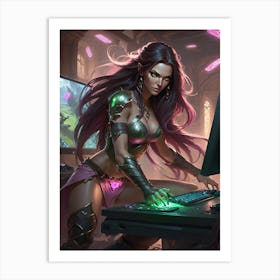 Gamer Warrior Woman. Sophia Brave 2 Art Print