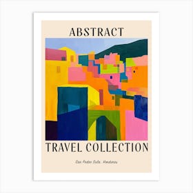 Abstract Travel Collection Poster San Pedro Sula Honduras 1 Art Print