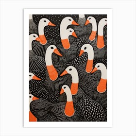 Flock Of Geese Art Print