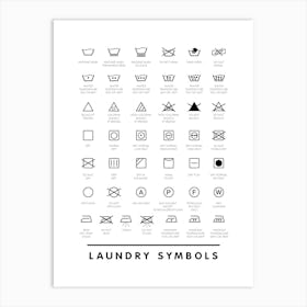 Laundry Guide For Laundry Room Art Print
