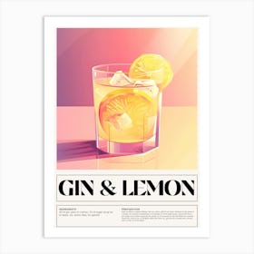 Gin And Lemon Art Print