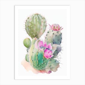 Parodia Cactus Pastel Watercolour Art Print