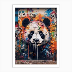 Panda Art In Mural Art Style 1 Art Print