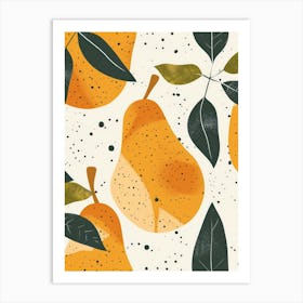 Pears Close Up Illustration 3 Art Print