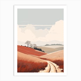 The North Downs Way England 1 Hiking Trail Landscape Art Print