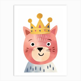 Little Cougar 2 Wearing A Crown Art Print