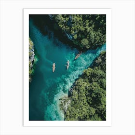 Aerial View Of A River Art Print