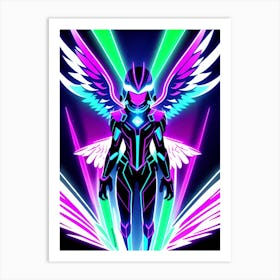 Neon Angel 3 Art Print