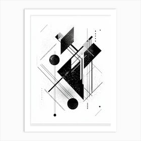 Abstract Black And White Print Art Print