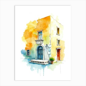 Watercolor Of A House 3 Art Print